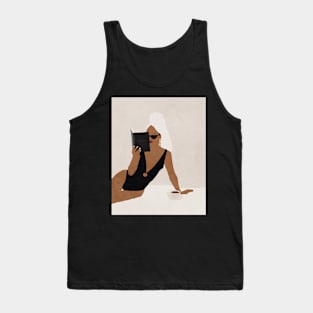 Stylish girl, Fashion girl, Boho style art, Mid century art Tank Top